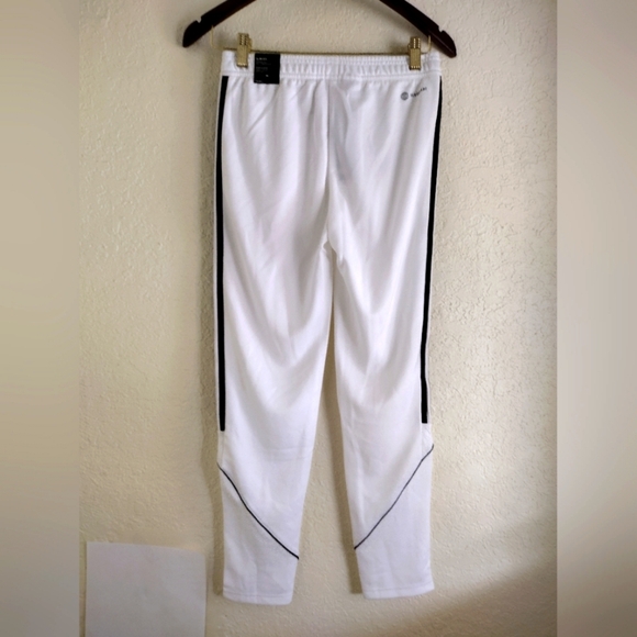 Adidas Boys White Slim Fit Tapered Pants Football - Picture 7 of 8